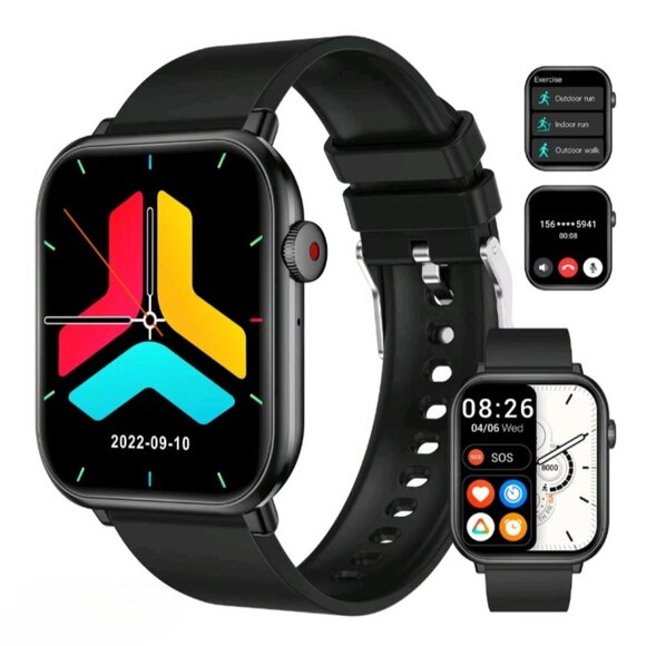 ✨ Smart Watch Multifunctional Fitness Tracker Black –Android & iOS ✨NWT - Picture 1 of 6